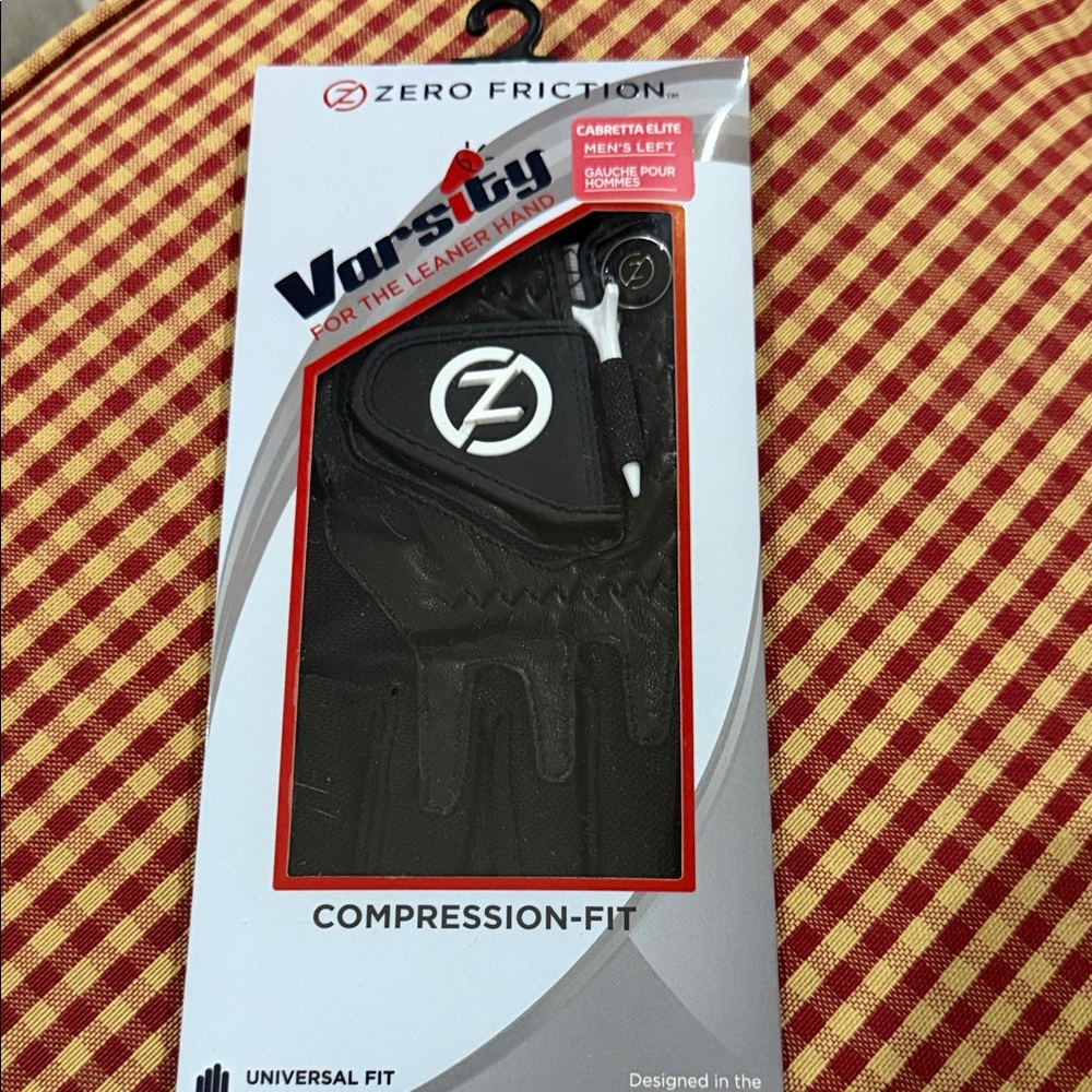 Varsity Black Compression-Fit Glove